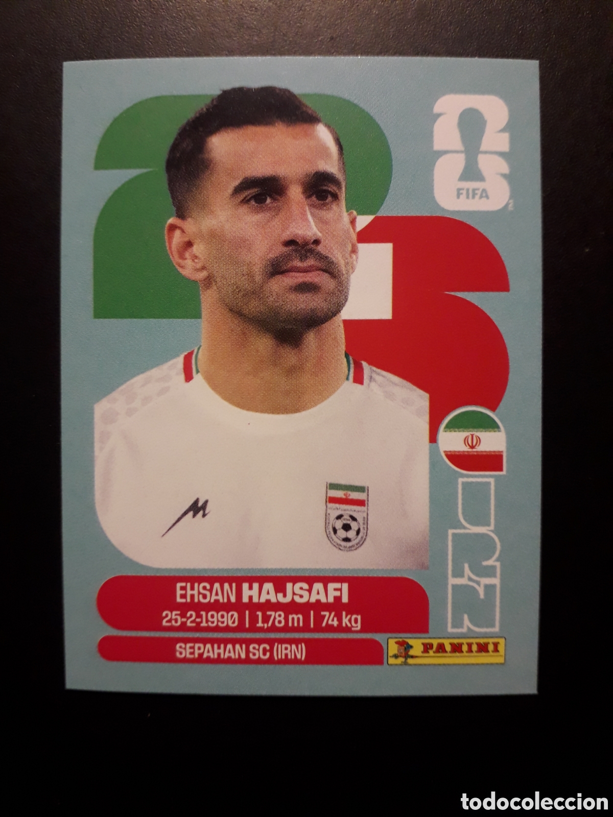 Cromos de F&uacute;tbol: HAJSAFI IR&Aacute;N IRN 4 MUNDIAL F&Uacute;TBOL 2026 FIFA WORLD CUP PANINI SIN PEGAR PEDIDO M&Iacute;NIMO 3&euro;