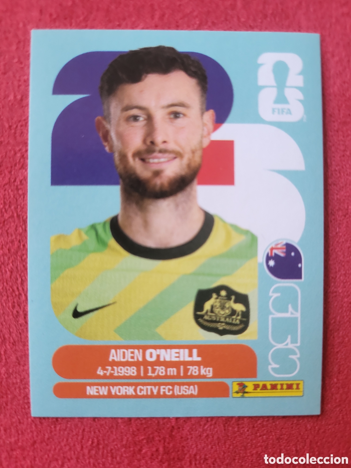Cromos de F&uacute;tbol: AUS 14 Aiden O'Neill [Sticker] / FIFA World Cup 2026