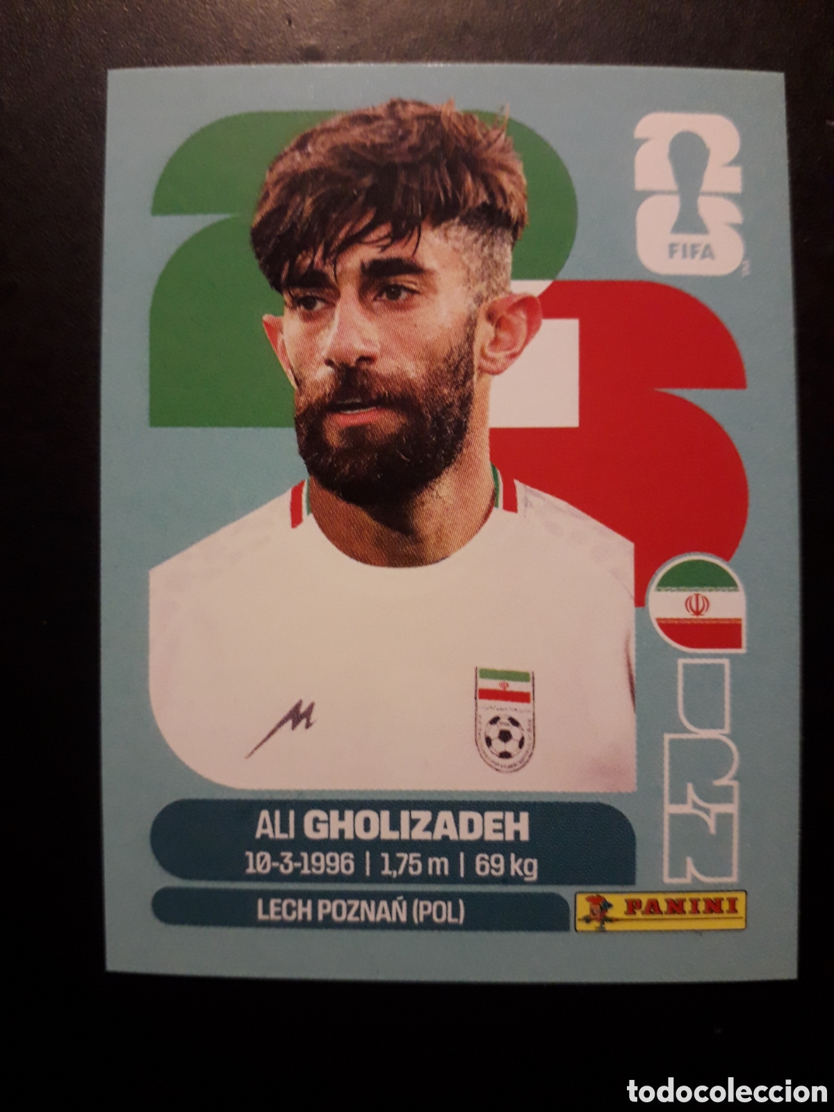Cromos de F&uacute;tbol: GHOLIZADEH IR&Aacute;N IRN 20 MUNDIAL F&Uacute;TBOL 2026 FIFA WORLD CUP PANINI SIN PEGAR PEDIDO M&Iacute;NIMO 3&euro;.