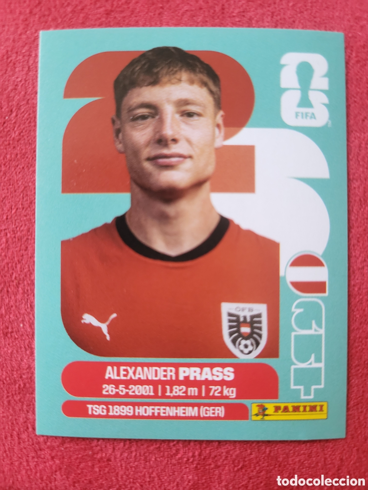 Cromos de F&uacute;tbol: AUT 9 Alexander Prass [Sticker] / FIFA World Cup 2026