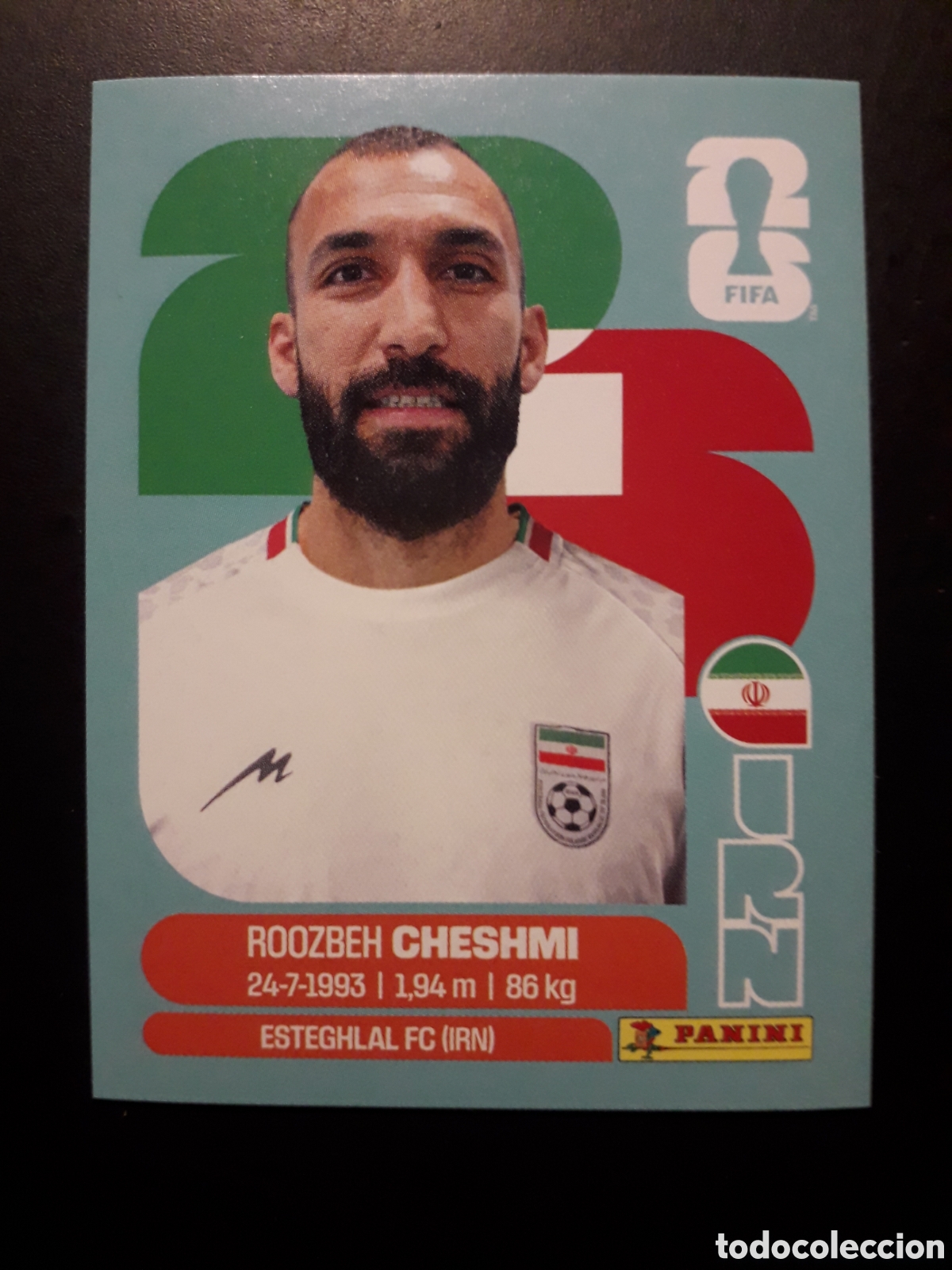 Cromos de F&uacute;tbol: CHESHMI IR&Aacute;N IRN 15 MUNDIAL F&Uacute;TBOL 2026 FIFA WORLD CUP PANINI SIN PEGAR PEDIDO M&Iacute;NIMO 3&euro;.