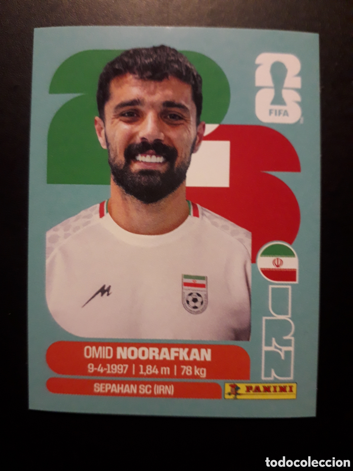 Cromos de F&uacute;tbol: NOORAFKAN IR&Aacute;N IRN 14 MUNDIAL F&Uacute;TBOL 2026 FIFA WORLD CUP PANINI SIN PEGAR PEDIDO M&Iacute;NIMO 3&euro;