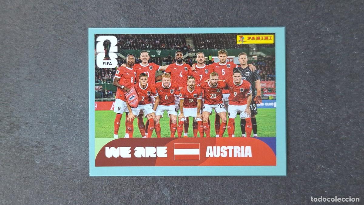 Cromos de F&uacute;tbol: L1 EQUIPO SELECCION AUSTRIA 13 MUNDIAL FIFA WORLD CUP 2026 PANINI NUNCA PEGADO SIN PEGAR
