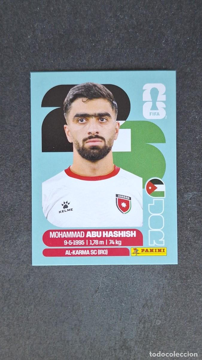 Cromos de F&uacute;tbol: L1 ABU HASHISH SELECCION JORDANIA 4 MUNDIAL FIFA WORLD CUP 2026 PANINI NUNCA PEGADO SIN PEGAR