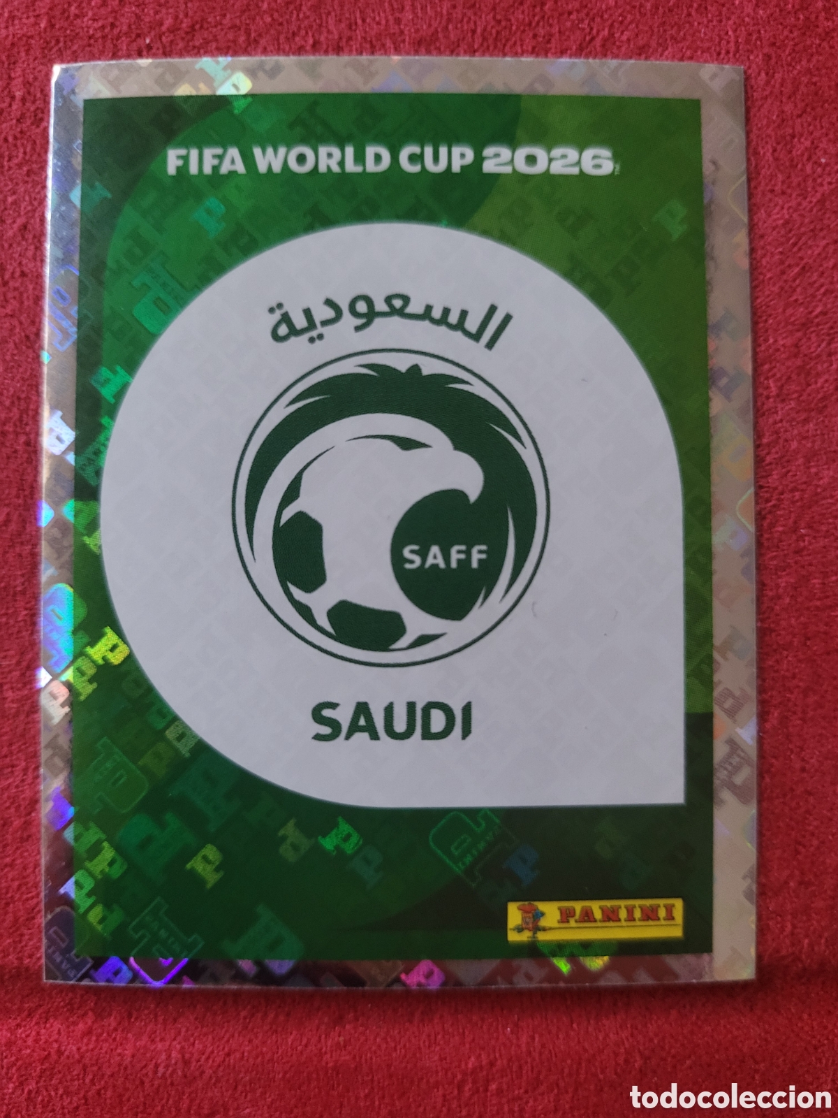 Cromos de F&uacute;tbol: KSA 1 Arabia Saudi [Sticker, Escudo] / FIFA World Cup 2026