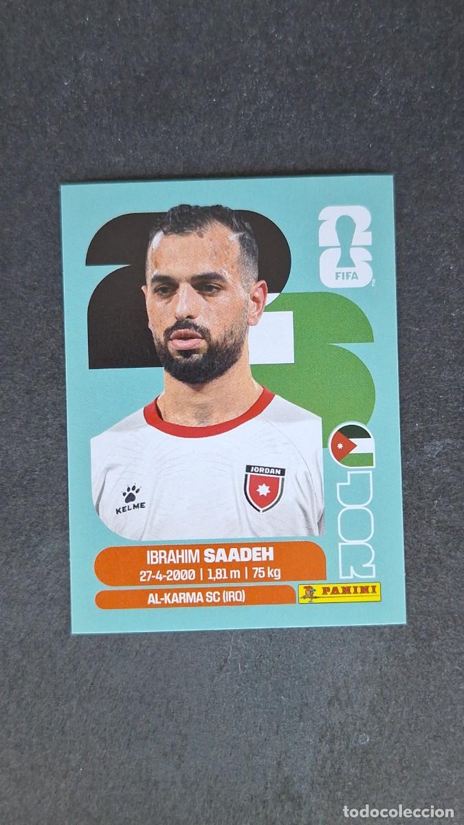 Cromos de F&uacute;tbol: L1 SAADEH SELECCION JORDANIA 9 MUNDIAL FIFA WORLD CUP 2026 PANINI NUNCA PEGADO SIN PEGAR