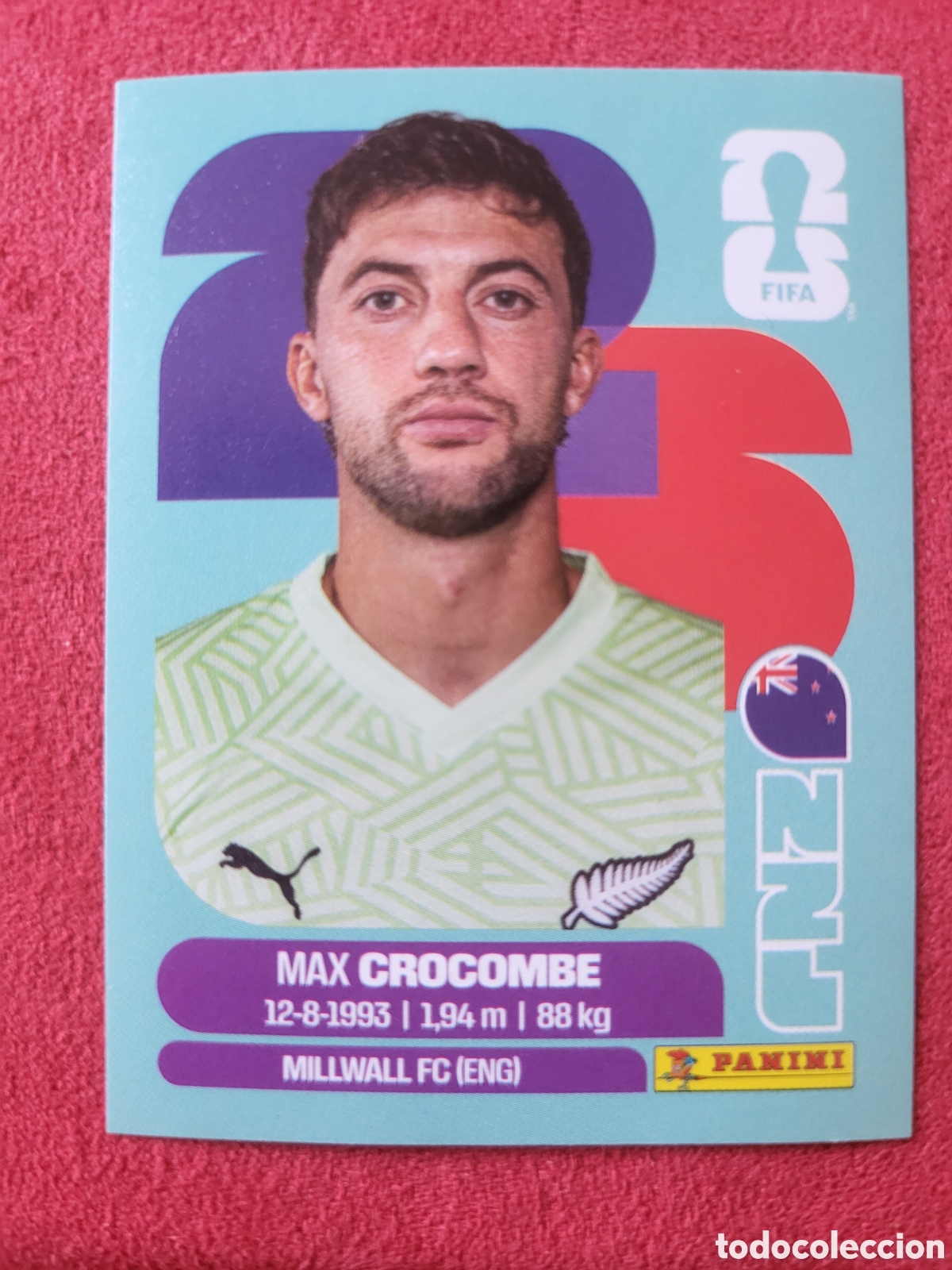 Cromos de F&uacute;tbol: NZL 2 Max Crocombe [Sticker] / FIFA World Cup 2026