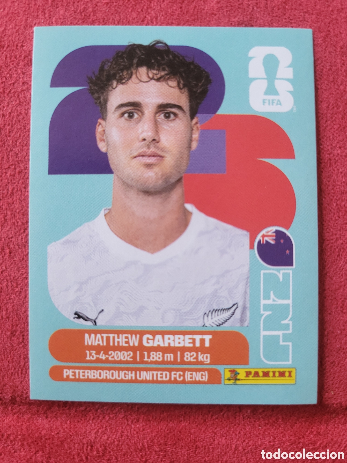 Cromos de F&uacute;tbol: NZL 14 Matthew Garbett [Sticker] / FIFA World Cup 2026