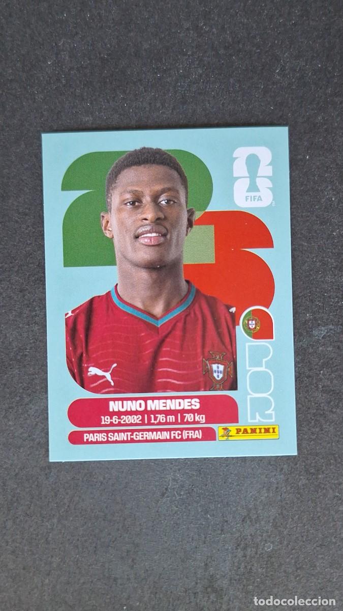 Cromos de F&uacute;tbol: L1 NUNO MENDES SELECCION PORTUGAL 7 MUNDIAL FIFA WORLD CUP 2026 PANINI NUNCA PEGADO SIN PEGAR