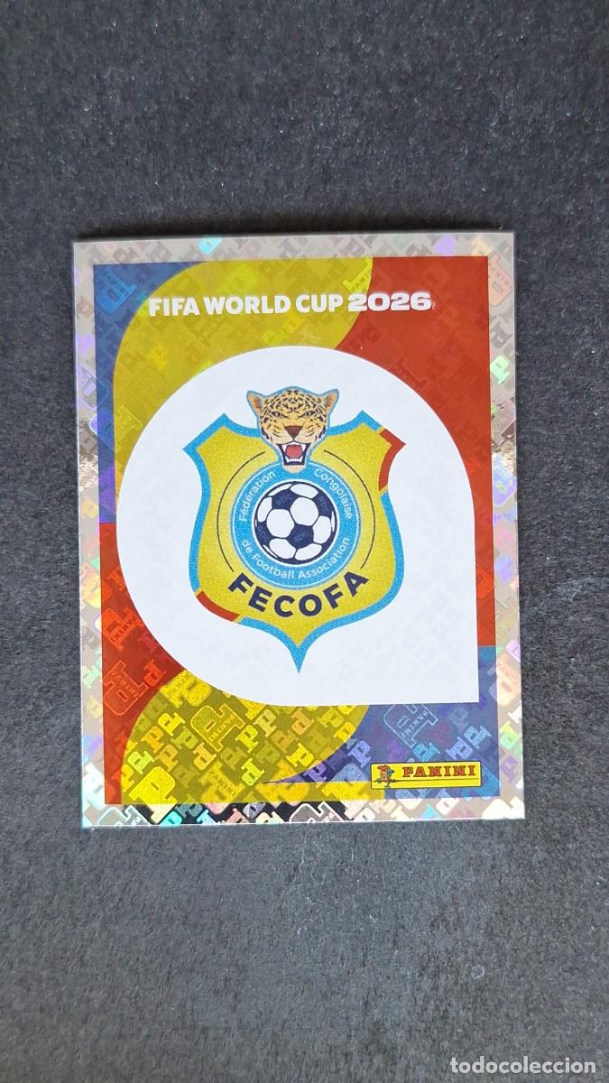 Cromos de F&uacute;tbol: L1 ESCUDO SELECCION R.D. CONGO 1 MUNDIAL FIFA WORLD CUP 2026 PANINI NUNCA PEGADO SIN PEGAR