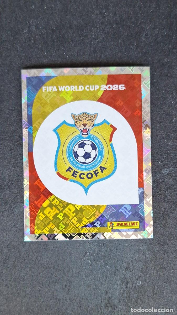 Cromos de F&uacute;tbol: L1 ESCUDO SELECCION R.D. CONGO 1 MUNDIAL FIFA WORLD CUP 2026 PANINI NUNCA PEGADO SIN PEGAR