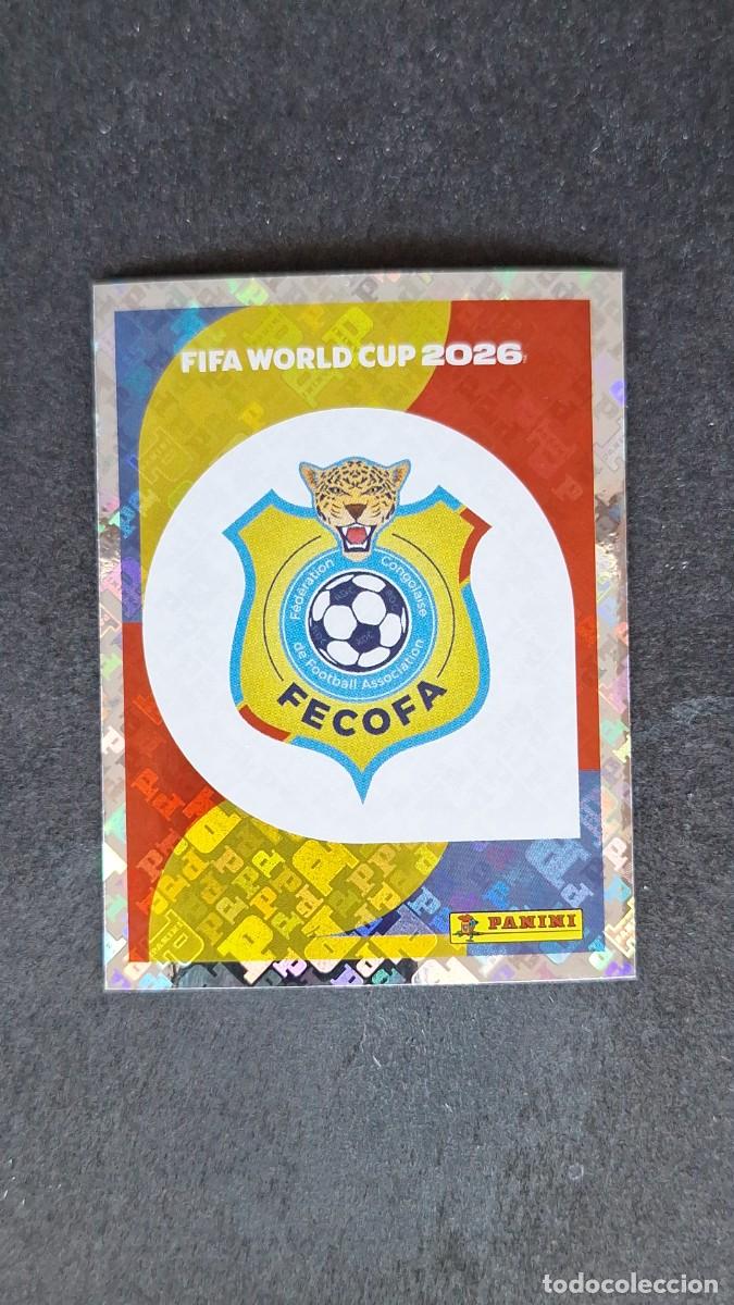 Cromos de F&uacute;tbol: L1 ESCUDO SELECCION R.D. CONGO 1 MUNDIAL FIFA WORLD CUP 2026 PANINI NUNCA PEGADO SIN PEGAR
