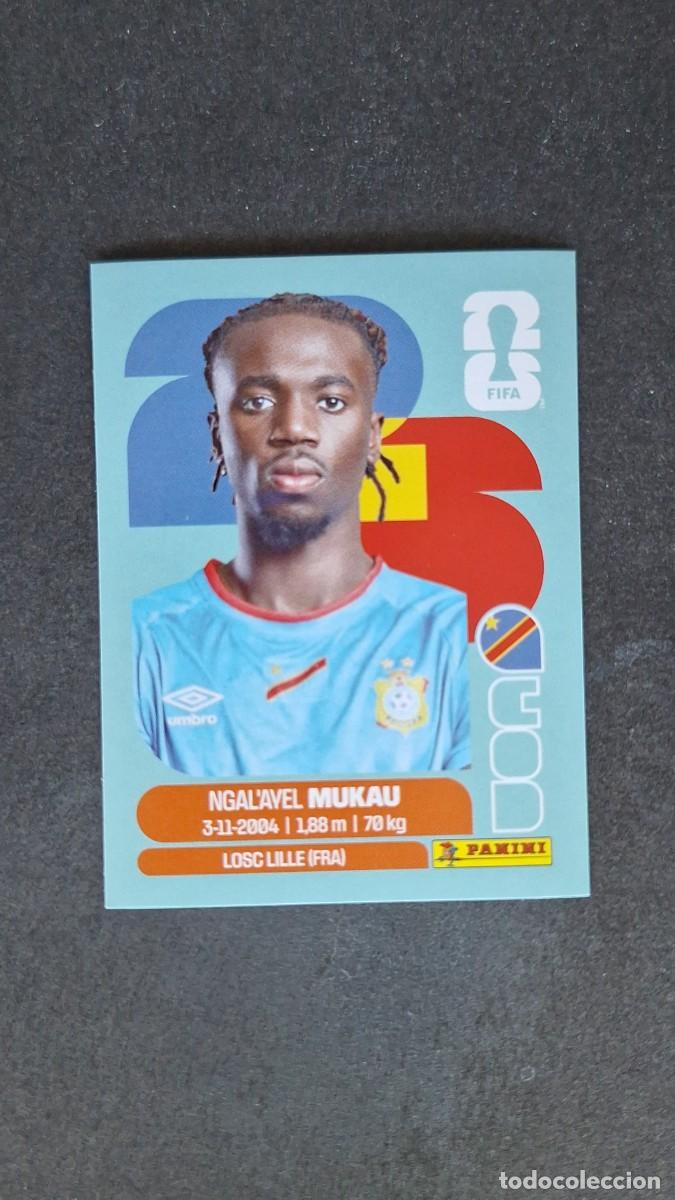 Cromos de F&uacute;tbol: L1 MUKAU SELECCION R.D. CONGO 9 MUNDIAL FIFA WORLD CUP 2026 PANINI NUNCA PEGADO SIN PEGAR