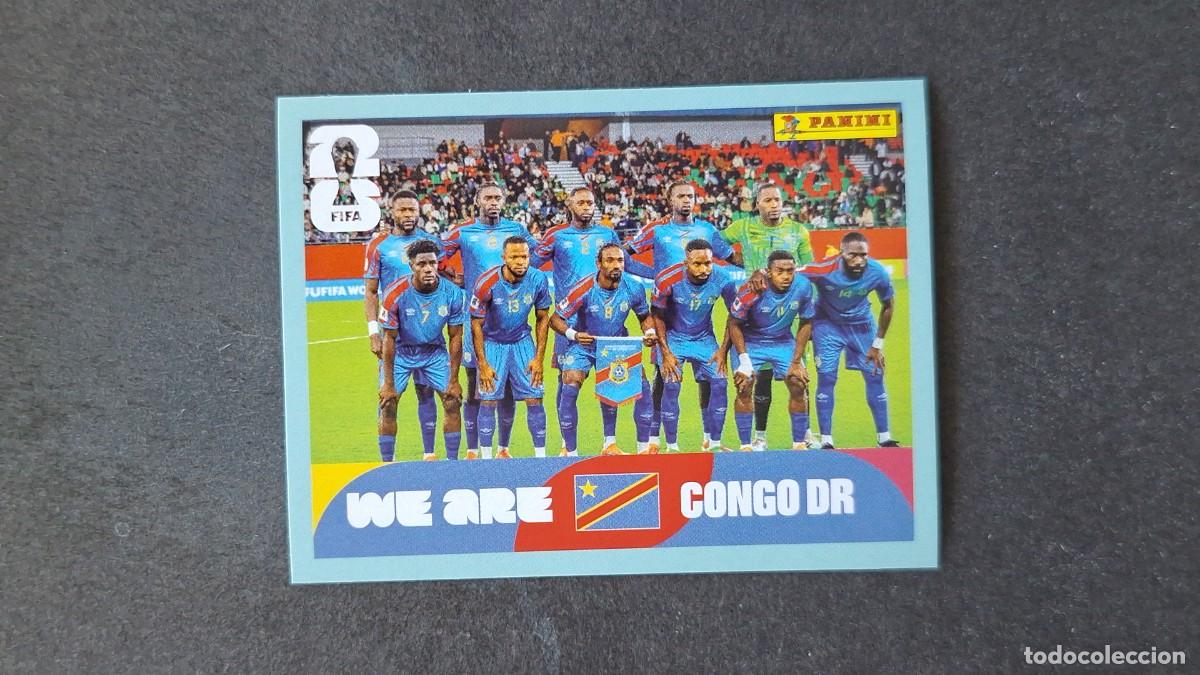 Cromos de F&uacute;tbol: L1 EQUIPO SELECCION R.D. CONGO 13 MUNDIAL FIFA WORLD CUP 2026 PANINI NUNCA PEGADO SIN PEGAR