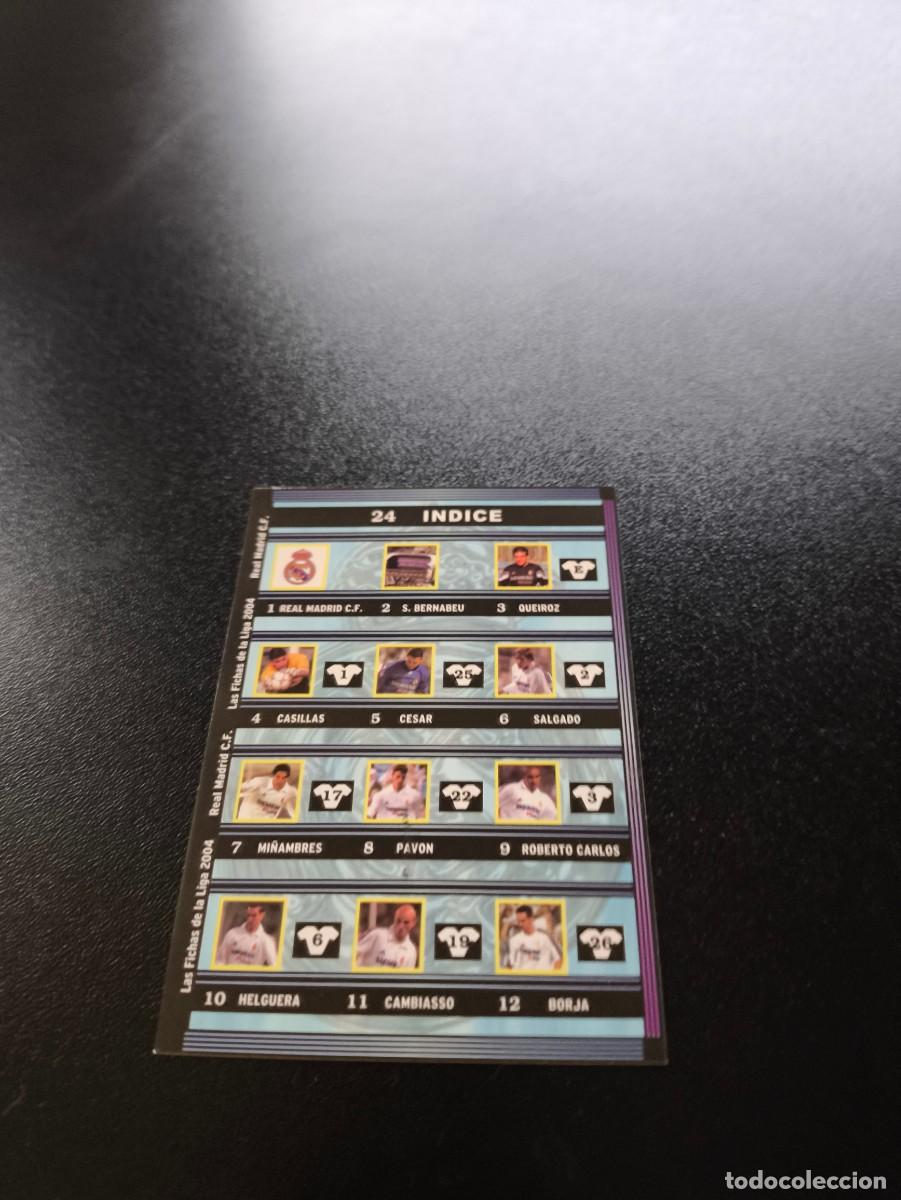 Cromos de F&uacute;tbol: 24 Indice REAL MADRID MUNDICROMO LIGA 2003 2004 03 04 NO PANINI ESTE CROMO CARD