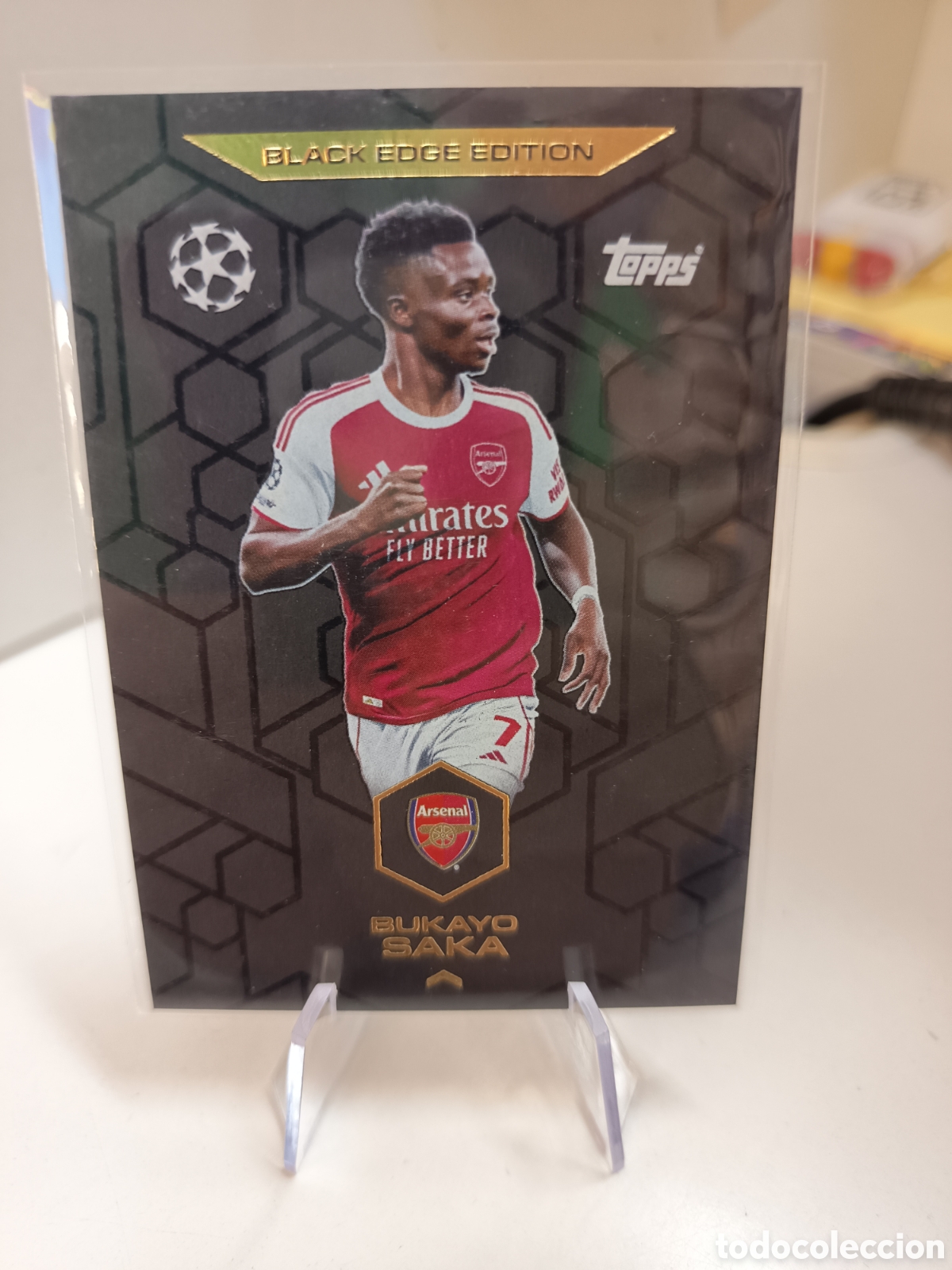 Cromos de F&uacute;tbol: BUKAYO SAKA BLACK EDGE BE2 MATCH ATTAX 2025 2026