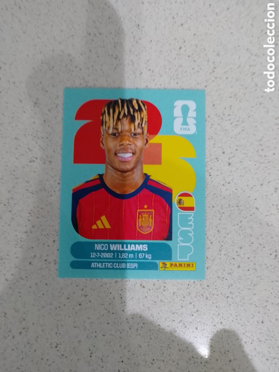 Cromos de F&uacute;tbol: CROMO N&Uacute;MERO 17 NICO WILLIAMS ESPA&Ntilde;A. MUNDIAL 2026. PANINI.