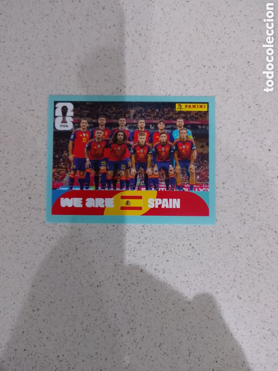 Cromos de F&uacute;tbol: CROMO N&Uacute;MERO 13 EQUIPO ESPA&Ntilde;A. MUNDIAL 2026. PANINI.