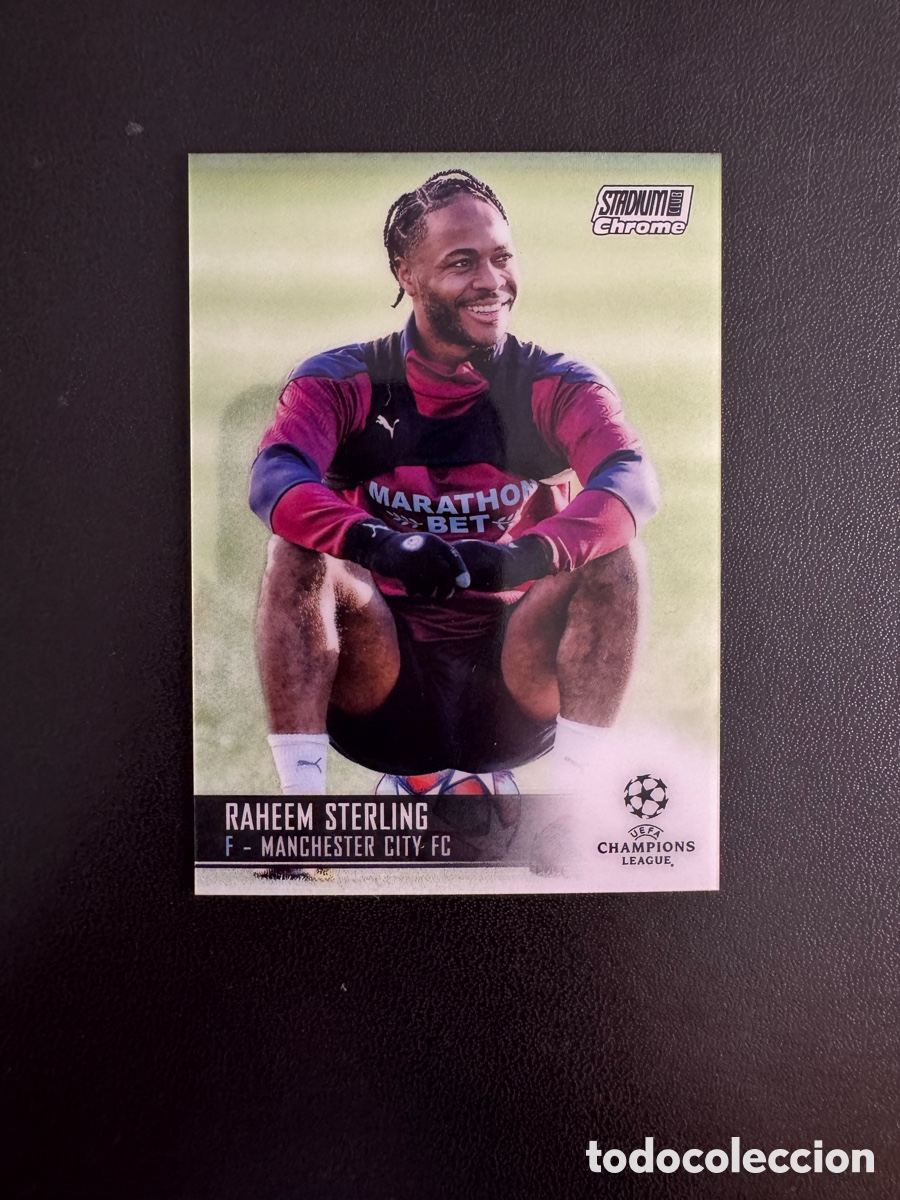 Figurine di Calcio: STERLING MANCHESTER CITY N&Uacute;MERO 19 TOPPS STADIUM CHROME