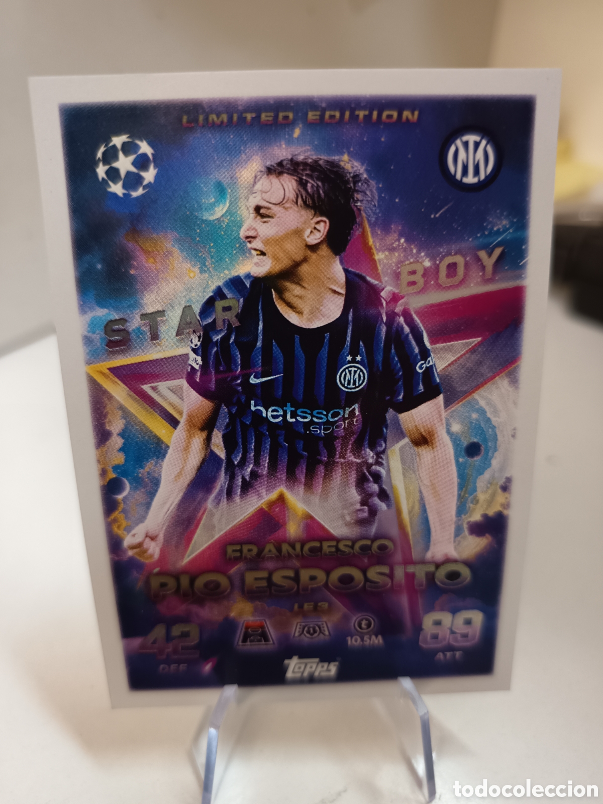 Cromos de F&uacute;tbol: LIMITED EDITION STAR BOY LE3 PIO ESPOSITO MATCH ATTAX 2025 2026