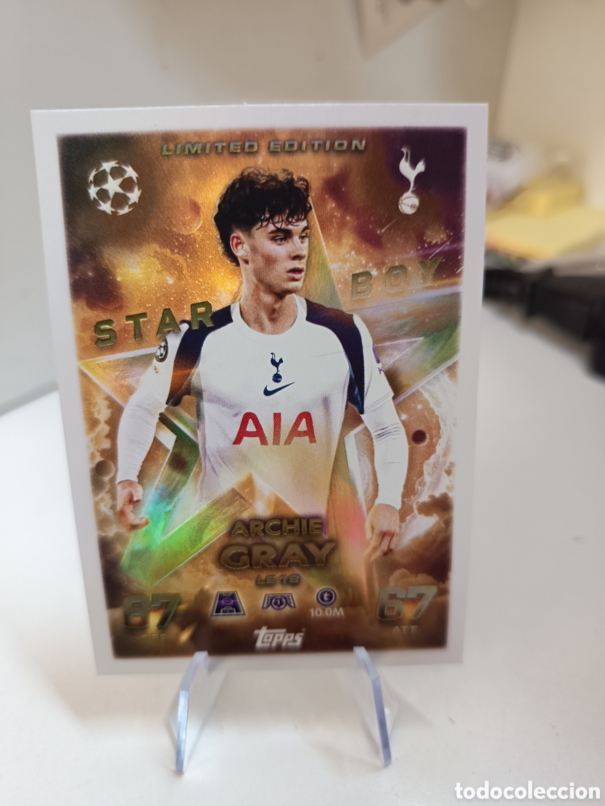 Cromos de F&uacute;tbol: LIMITED EDITION STAR BOY LE18 GRAY MATCH ATTAX 2025 2026