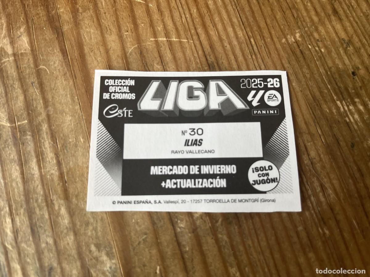 Cromos de F&uacute;tbol: R31885 CROMO SIN PEGAR NUNCA PEGADO MERCADO DE INVIERNO 2025 2026 # 30 ILIAS RAYO VALLECANO