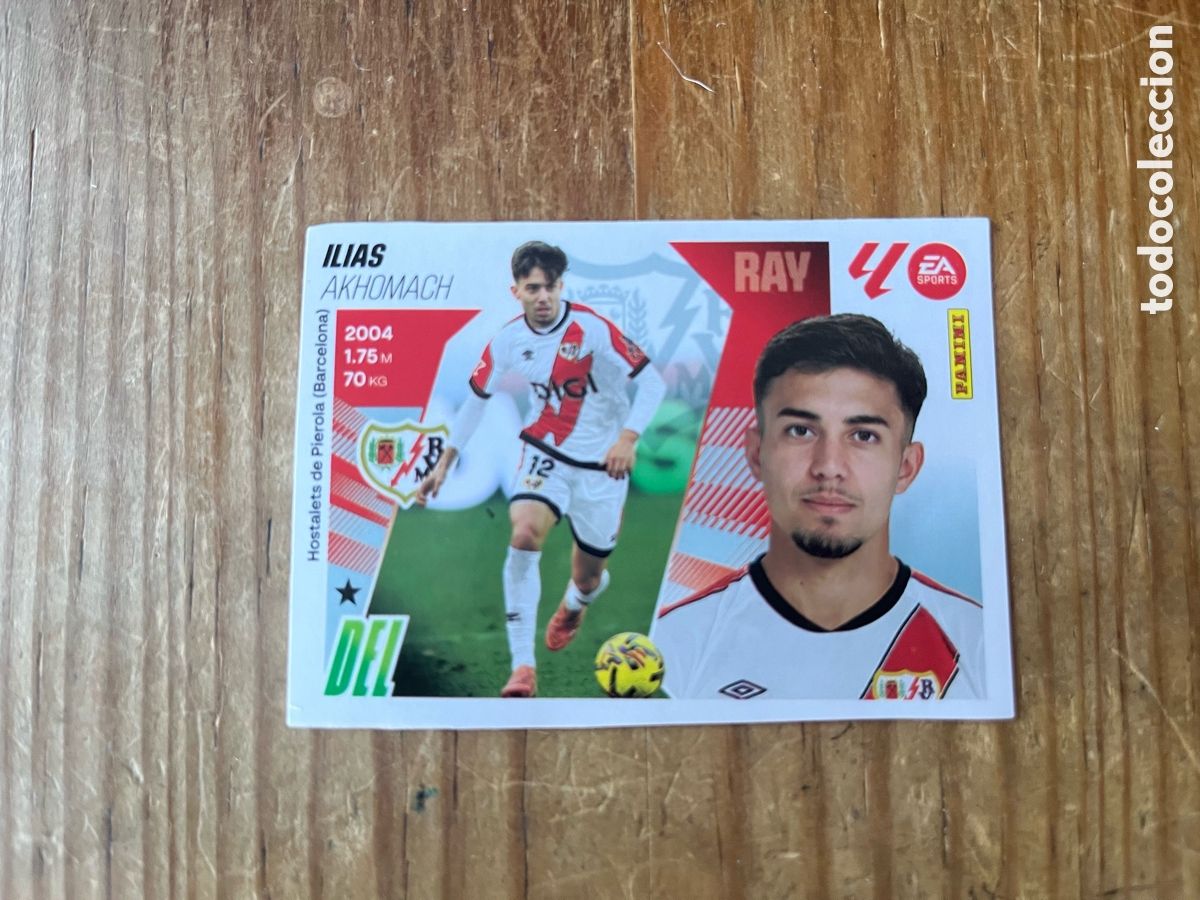 Cromos de F&uacute;tbol: R31885 CROMO SIN PEGAR NUNCA PEGADO MERCADO DE INVIERNO 2025 2026 # 30 ILIAS RAYO VALLECANO