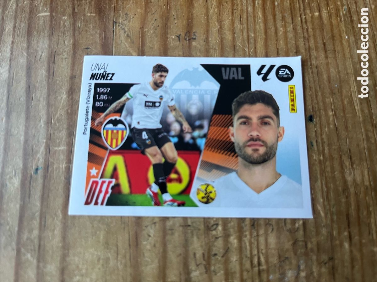 Cromos de F&uacute;tbol: R31885 CROMO SIN PEGAR NUNCA PEGADO MERCADO DE INVIERNO 2025 2026 # 34 UNAI NU&Ntilde;EZ VALENCIA