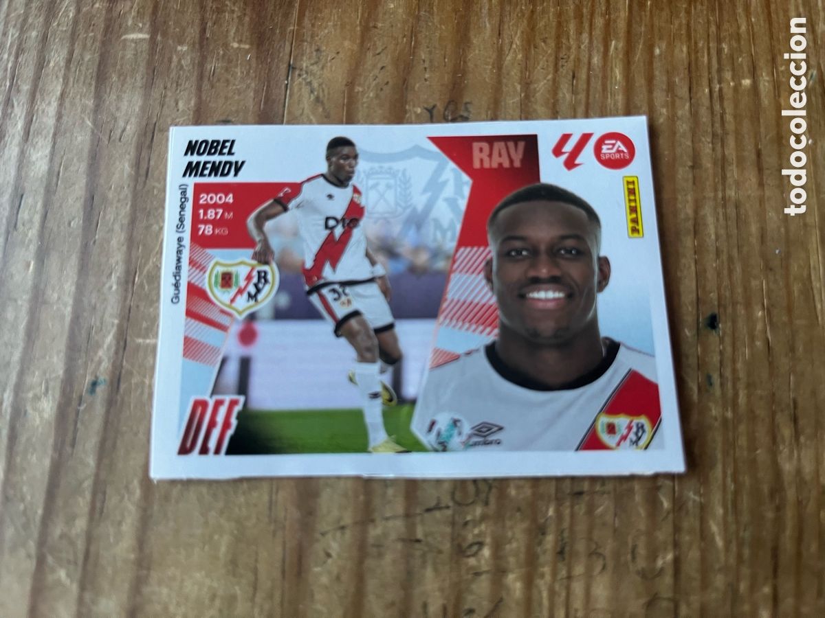 Cromos de F&uacute;tbol: R31885 CROMO SIN PEGAR NUNCA PEGADO MERCADO DE INVIERNO 2025 2026 # 28 NOBEL MENDY RAYO VALLECANO