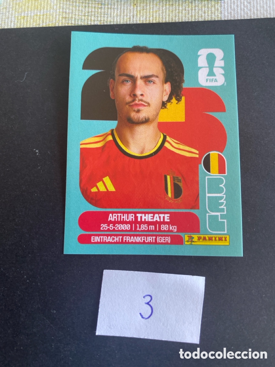 Cromos de F&uacute;tbol: Cromo Belgica Mundial 2026 N* 3 nuevo