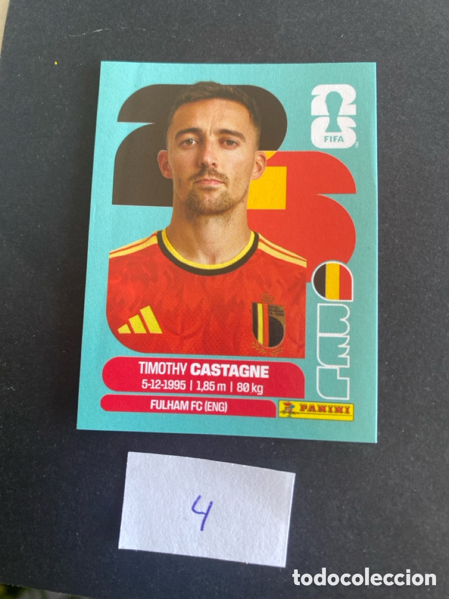 Cromos de F&uacute;tbol: Cromo Belgica Mundial 2026 N* 4 nuevo