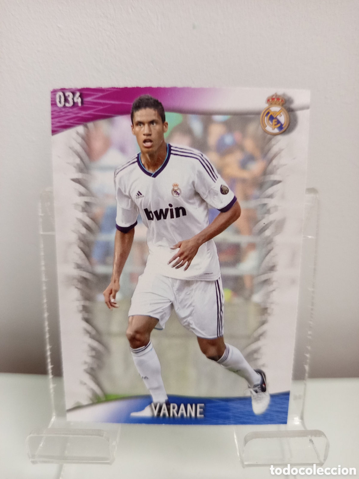 Cromos de F&uacute;tbol: ❇️ CROMO CARD ⚽ VARANE REAL MADRID 34 FICHAS LIGA QUIZ GAME 2014 13 14 2013 2014 MUNDICROMO ❇️