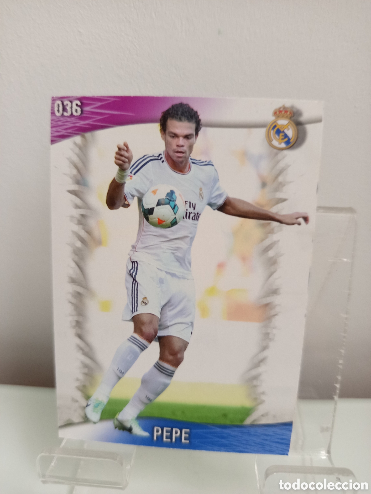 Cromos de F&uacute;tbol: ❇️ CROMO CARD ⚽ PEPE REAL MADRID 36 FICHAS LIGA QUIZ GAME 2014 13 14 2013 2014 MUNDICROMO ❇️