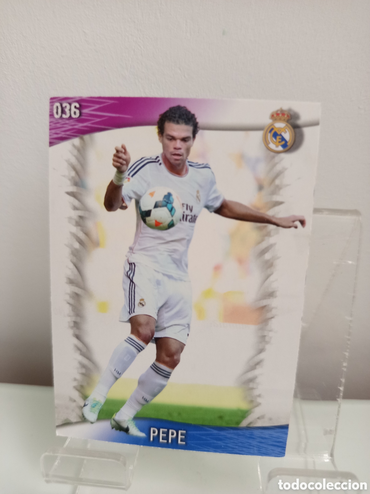 Cromos de F&uacute;tbol: ❇️ CROMO CARD ⚽ PEPE REAL MADRID 36 FICHAS LIGA QUIZ GAME 2014 13 14 2013 2014 MUNDICROMO ❇️