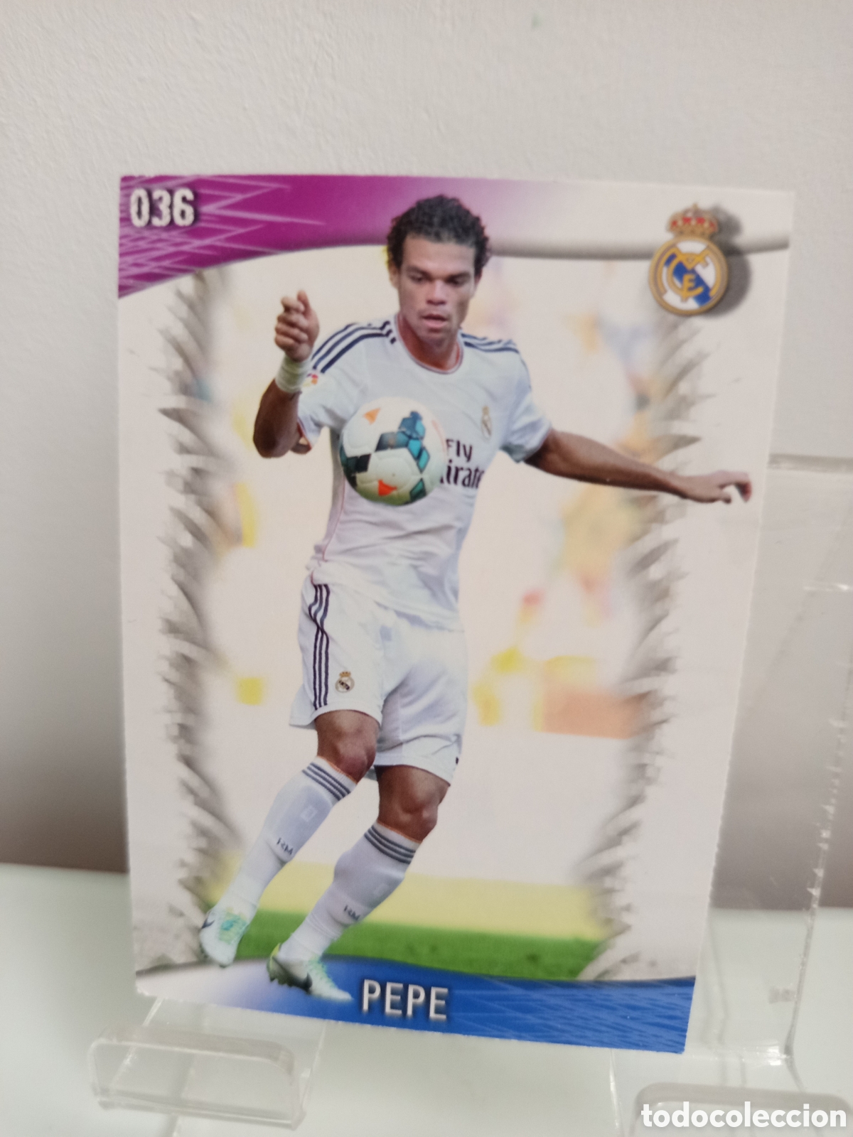Cromos de Futebol: ❇️ CROMO CARD ⚽ PEPE REAL MADRID 36 FICHAS LIGA QUIZ GAME 2014 13 14 2013 2014 MUNDICROMO ❇️
