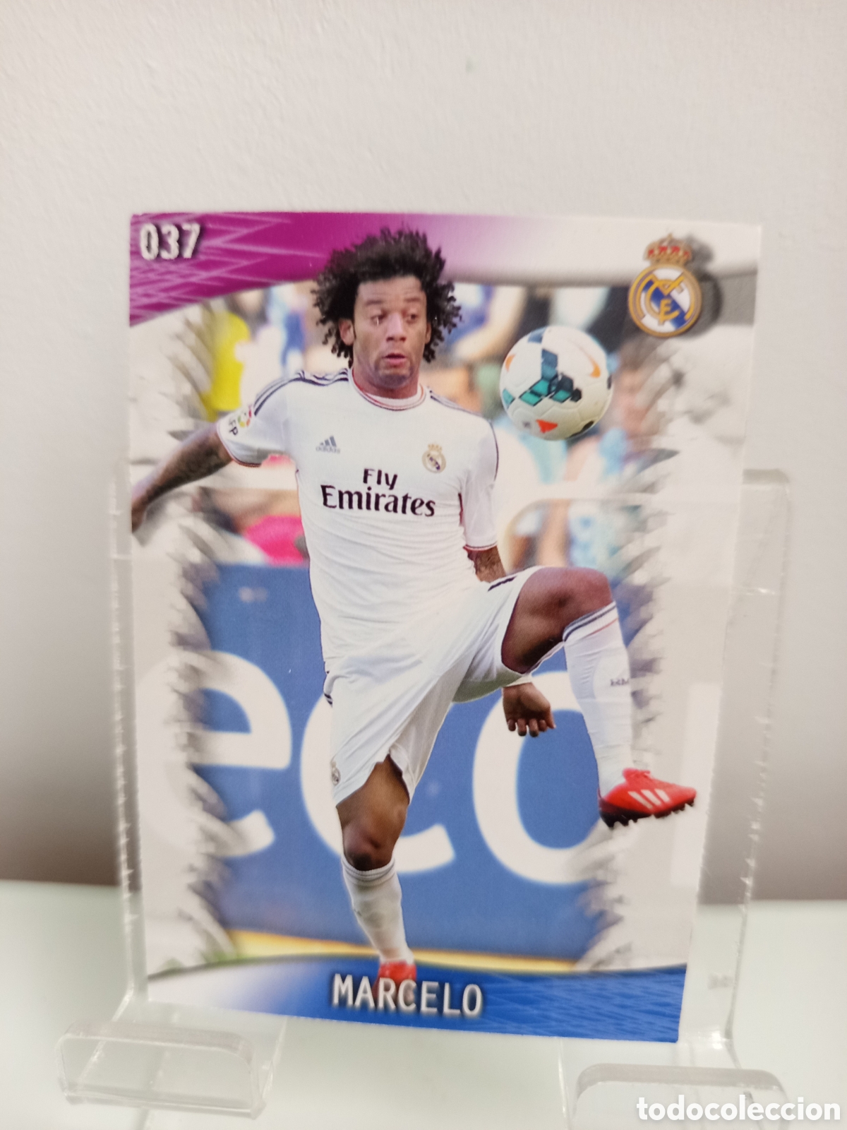 Cromos de Futebol: ❇️ CROMO CARD ⚽ MARCELO REAL MADRID 37 FICHAS LIGA QUIZ GAME 2014 13 14 2013 2014 MUNDICROMO ❇️