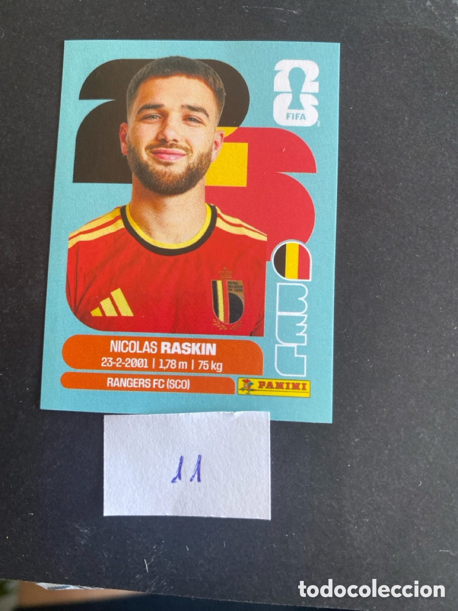 Cartes &agrave; collectionner de Football: Cromo Belgica Mundial 2026 N* 11 nuevo