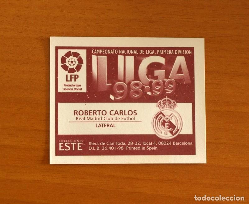 Cromos de F&uacute;tbol: Real Madrid - Roberto Carlos - Ediciones Este Liga 1998-1999, 98-99 - Nunca Pegado