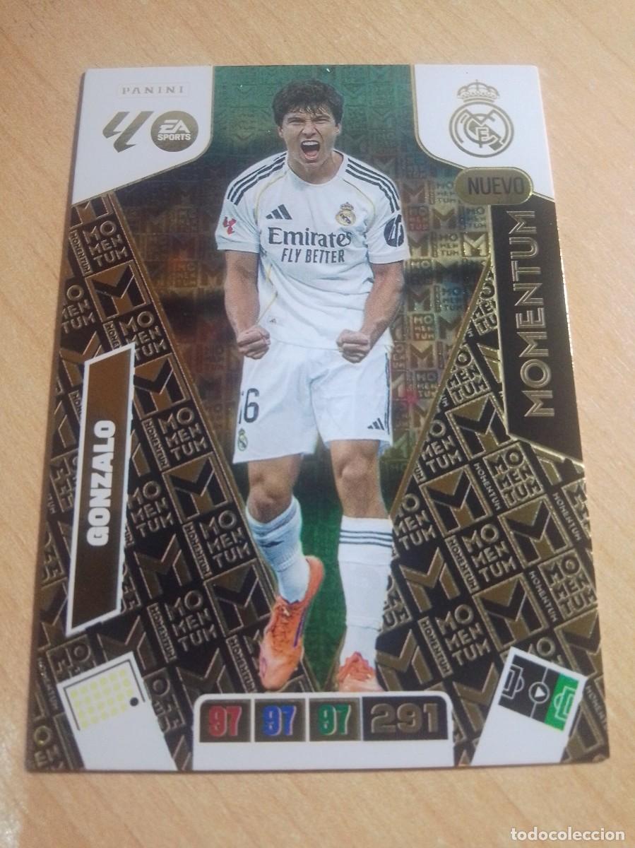 Cromos de F&uacute;tbol: GONZALO MOMENTUM DEL REAL MADRID 25 26 ADRENALYN XL 2025 2026
