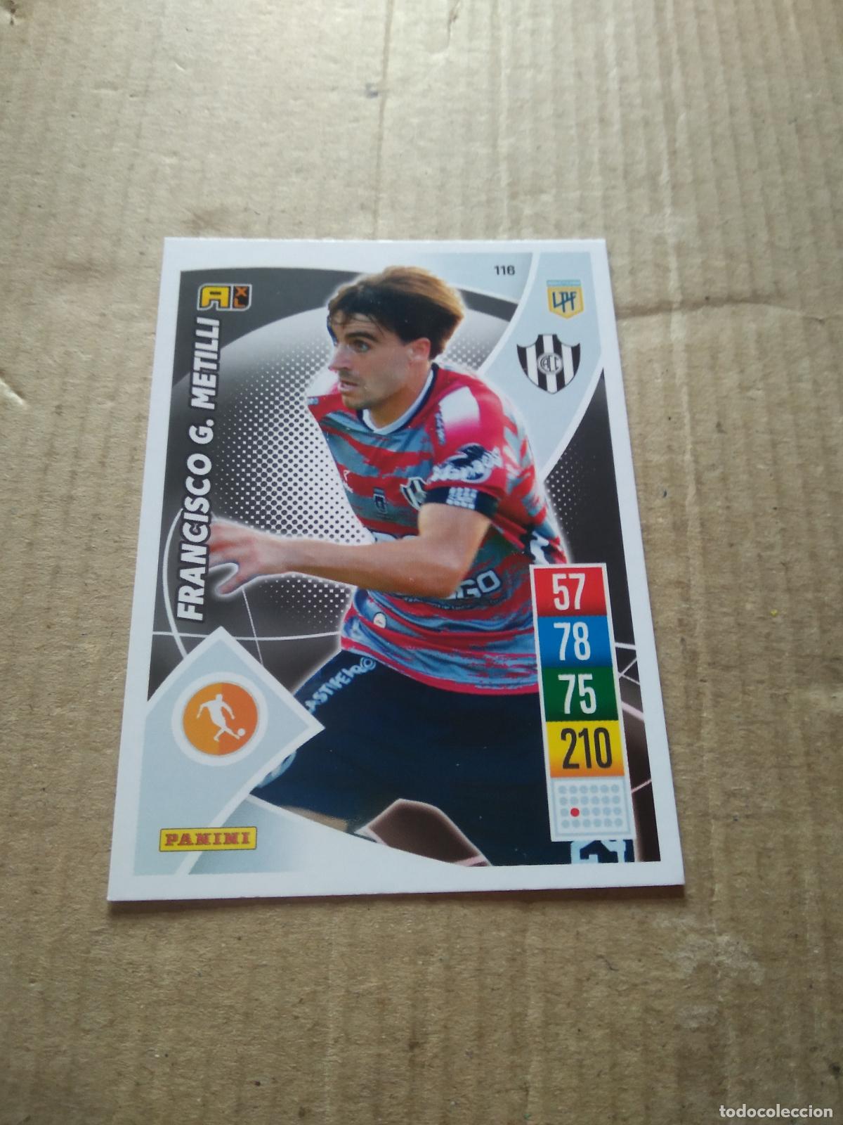 Cromos de F&uacute;tbol: 116 FRANCISCO METILLI CENTRAL CORDOBA CROMO FUTBOL ARGENTINO 21-22 PANINI LIGA ARGENTINA 2021-2022