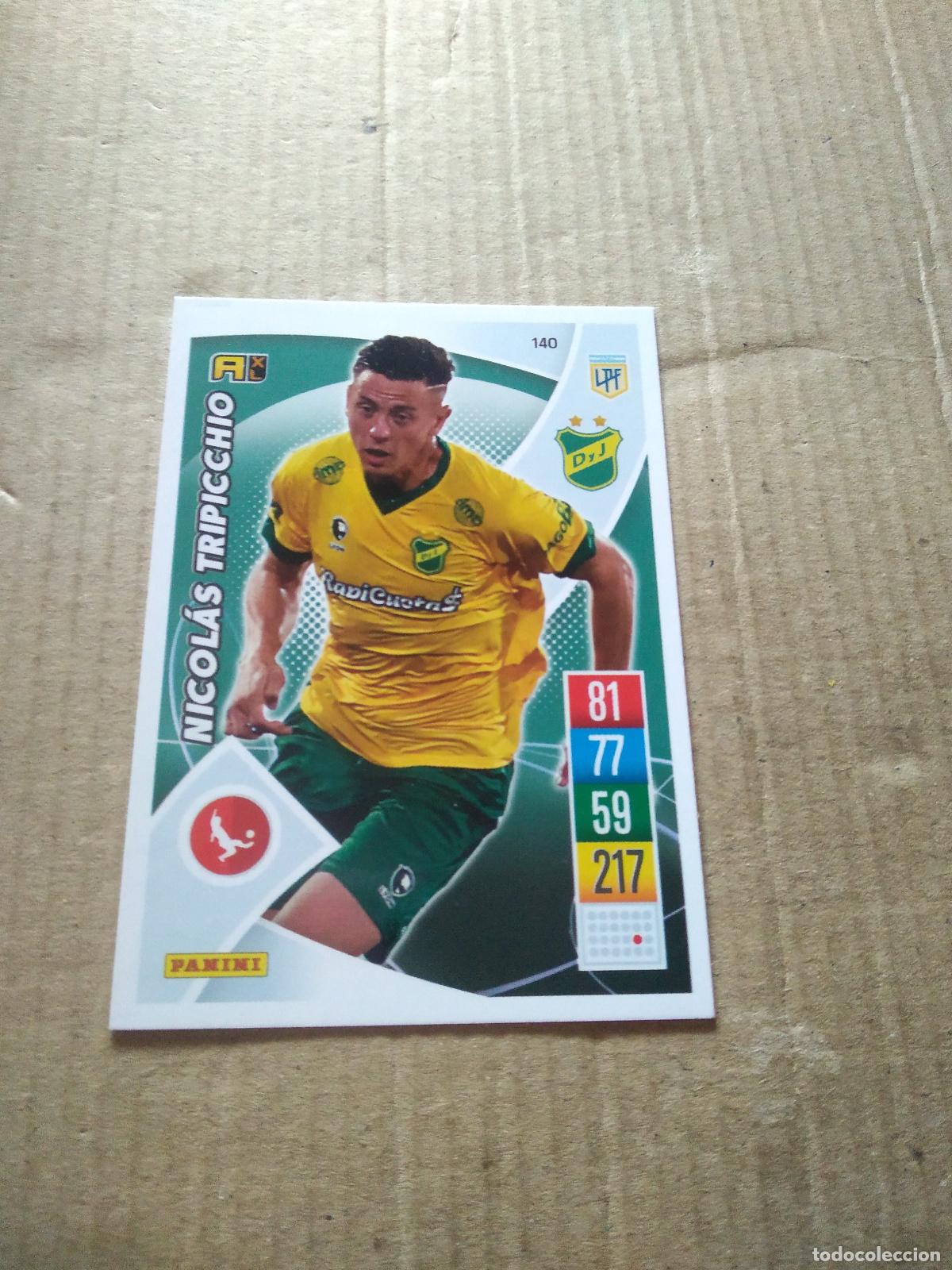 Football Stickers: 140 NICOLAS TRIPICCHIO DEFENSA JUSTICIA CROMO FUTBOL ARGENTINO 21-22 PANINI LIGA ARGENTINA 2021-2022