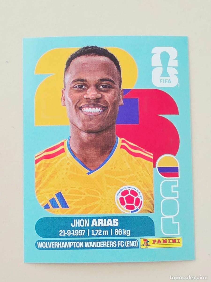 Cromos de F&uacute;tbol: COL 17 Jhon Arias, Colombia, Panini FIFA World Cup Mundial 2026 Sticker