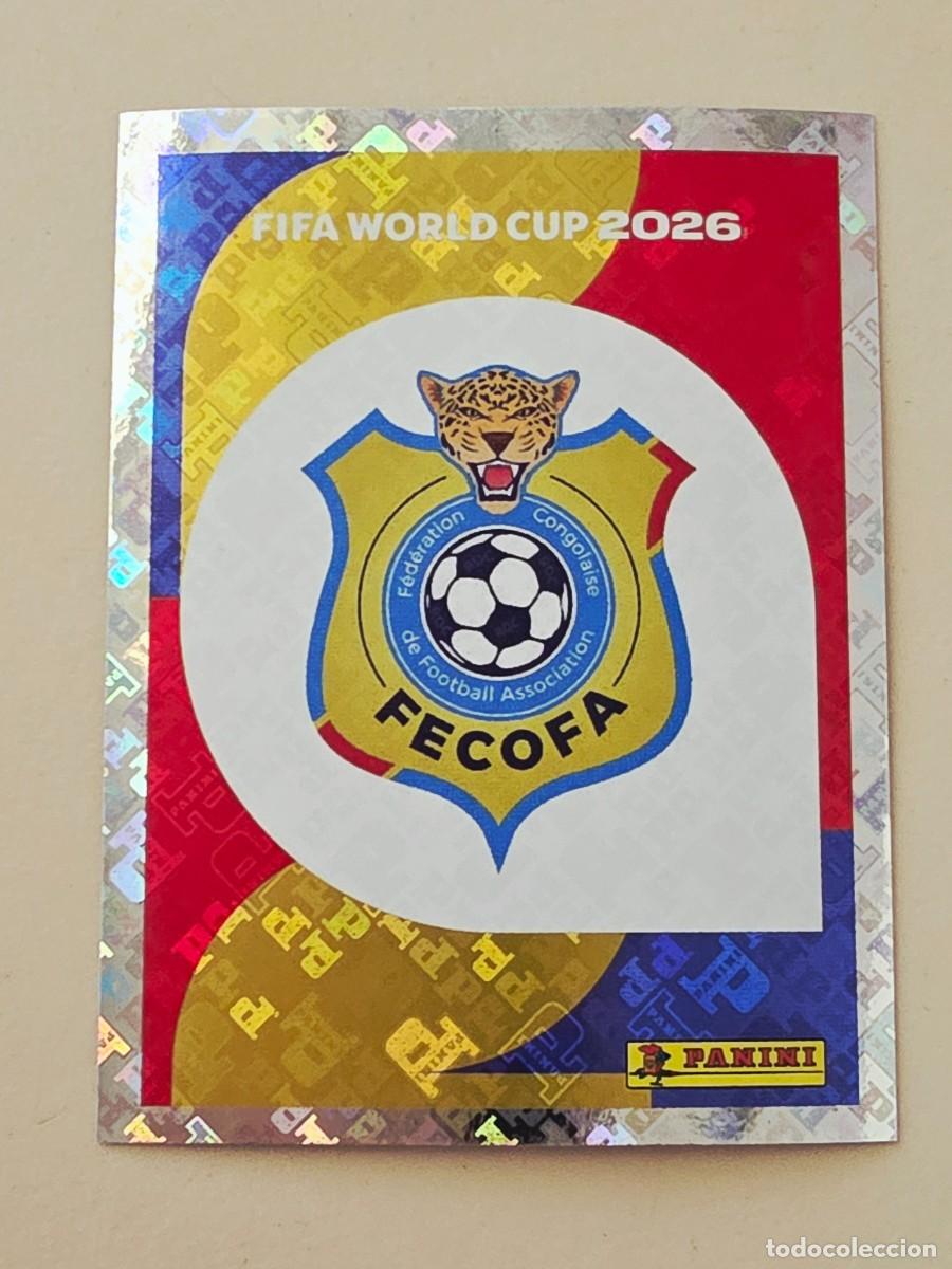 Cromos de F&uacute;tbol: COD 1 Escudo logo emblema Rep&uacute;blica Democr&aacute;tica del Congo Panini FIFA World Cup Mundial 2026 Sticker