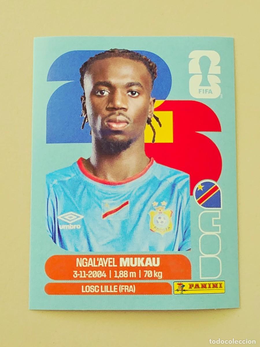 Football Stickers: COD 9 Ngal'ayel Mukau, Rep&uacute;blica Democr&aacute;tica del Congo, Panini FIFA World Cup Mundial 2026 Sticker