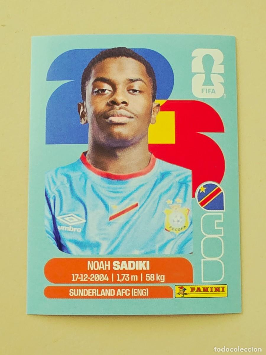 Cromos de F&uacute;tbol: COD 12 Noah Sadiki, Rep&uacute;blica Democr&aacute;tica del Congo, Panini FIFA World Cup Mundial 2026 Sticker
