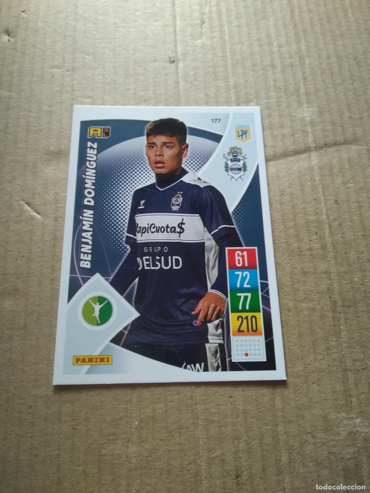 Cromos de F&uacute;tbol: 177 BENJAMIN DOMINGUEZ GIMNASIA CROMO FUTBOL ARGENTINO 21-22 PANINI LIGA ARGENTINA 2021-2022