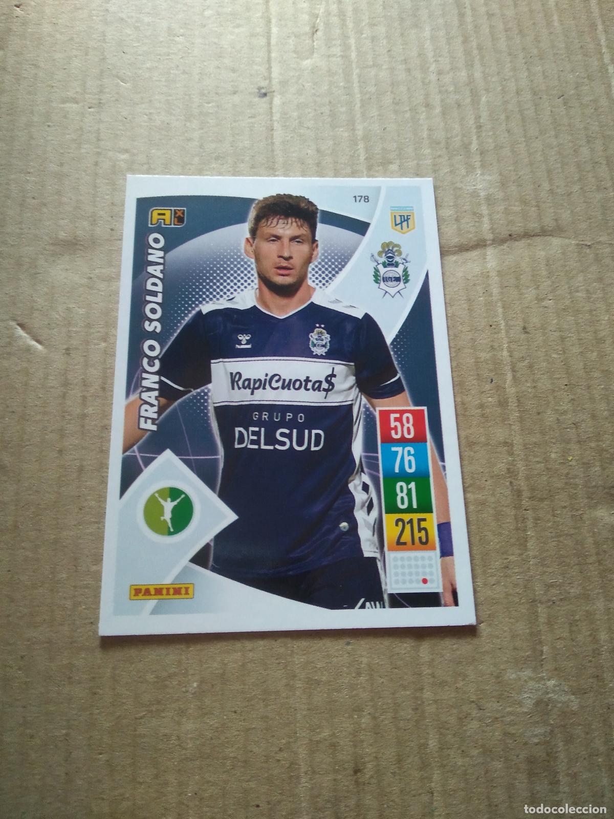 Cromos de F&uacute;tbol: 178 FRANCO SOLDANO GIMNASIA CROMO FUTBOL ARGENTINO 21-22 PANINI LIGA ARGENTINA 2021-2022
