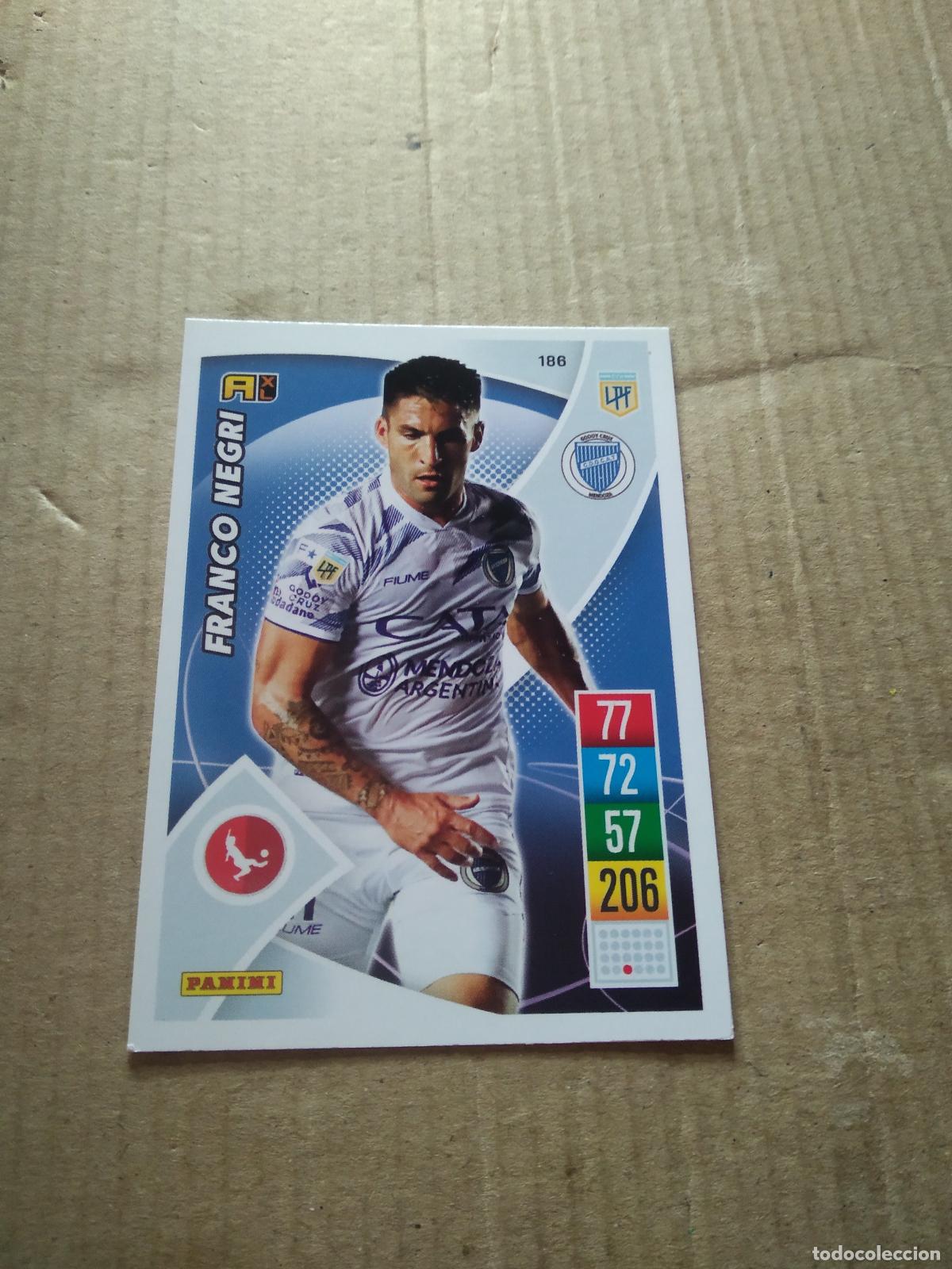 Cromos de F&uacute;tbol: 186 FRANCO NEGRI GODOY CRUZ CROMO FUTBOL ARGENTINO 21-22 PANINI LIGA ARGENTINA 2021-2022
