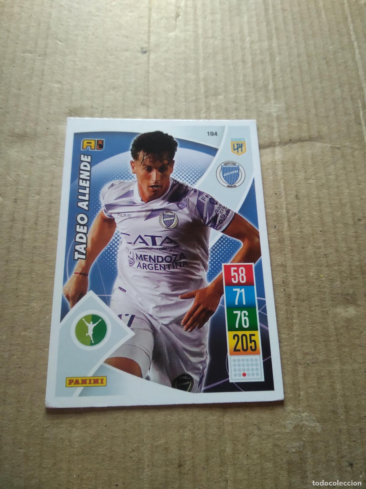 Cromos de F&uacute;tbol: 194 TADEO ALLENDE GODOY CRUZ CROMO FUTBOL ARGENTINO 21-22 PANINI LIGA ARGENTINA 2021-2022