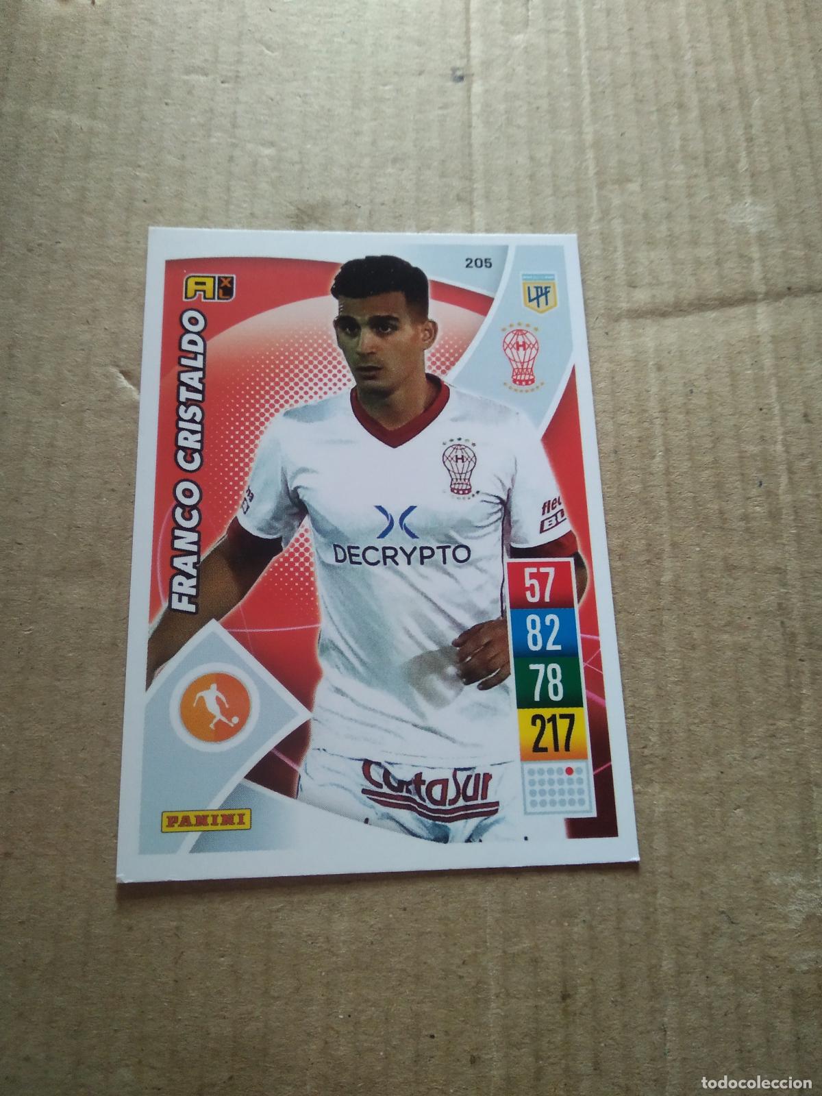 Cromos de F&uacute;tbol: 205 FRANCO CRISTALDO HURACAN CROMO FUTBOL ARGENTINO 21-22 PANINI LIGA ARGENTINA 2021-2022